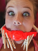 Hot redhead slut gets tied up and fucked up!