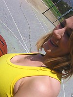 Teen basketball player plays with cock and balls!