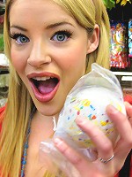 Filthy nasty teen buying candy gets convinced into bondage and hardcore fucking!