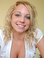 Crystal plays with her big toy