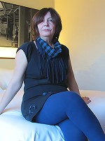 Horny housewife stuffing her pussy with a dildo