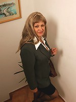 Naughty housewife playing with her pussy