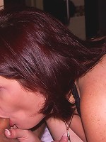 Big titted mama getting cum and pee