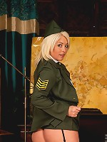 Anilos Amber Jewell wears military uniform to tease