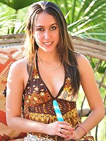 Mikah plays with her sweet pussy