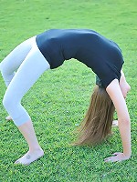 Orianna plays in a public park