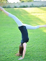 Orianna plays in a public park