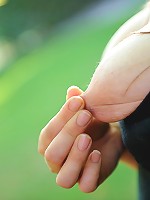 Orianna plays in a public park