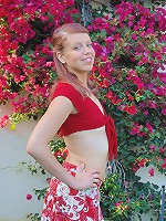 Annalina plays in the garden