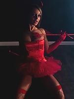 Nikkis a sexy devil for halloween