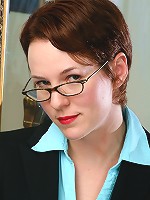 Redheaded MILF Vada spreads her 30 year old pussy after work