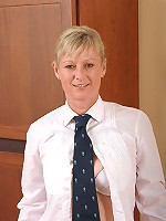 Horny 42 year old blond Nicole M strips after getting home from work