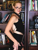 30 year old Kyra strips and spreads at the back of the public library