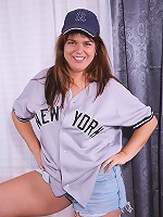Brunette MILF Alex from AllOver30 poses and spreads after sports