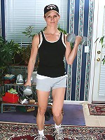 Veronica works out on more then her arms in this gallery