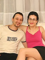 MILF in glasses give a lesson about how to fuck