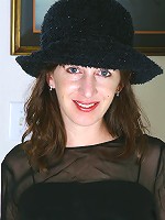 Petite 34 year old Jane shows of her mature and hairy pussy