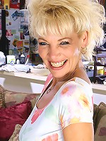 Spicey blonde MILF has fun showing off her perfect body