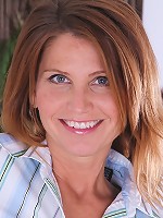 Mature redhead Sky Rodgers spreads pussy wide open.