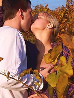 This blonde nympho had a secret for her lover. Underneath her dress, she wasn't wearing any panties and she wanted him to take advantage of the easy access even though they were outdoors.