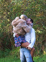 These horny teens just couldn't control their lusty any longer. Even thought they were in the middle of an empty field, they were soon releasing the pressure building up inside of each other.