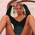 Topless gymnast teen in leotard