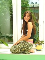 Eastern European brunette strips