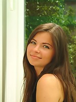 Eastern European brunette strips