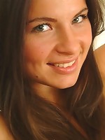 Brunette teen in a dress so short you see her kooch!