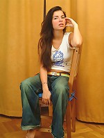 Hot brunette russian teen smiling and nude