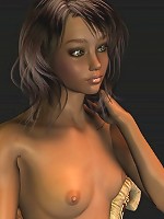 Beatiful digital model in black stockings