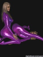 Two girls kissing in 3d!