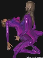 Two girls kissing in 3d!