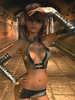 Teen in a dungeon in 3d!