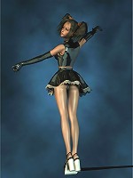 Teen upskirt in costume