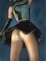 Teen upskirt in costume