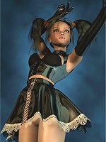 Teen upskirt in costume