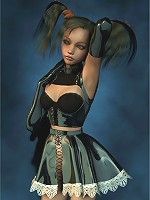 Teen upskirt in costume