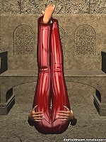 Hot 3d brunette poses in 3d