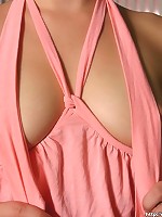 Skirt so short you can see this petite girls koochie