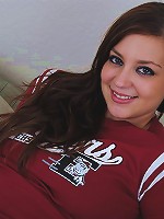 Busty college teen lets out her big tits