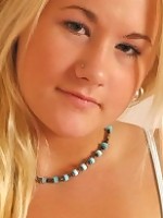 Ashleys cute tits come out of her sheer top