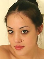 Nude asian teen takes a bath