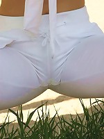 Abriannas big teen tits at the park