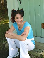 Nonnude cutie poses outdoors