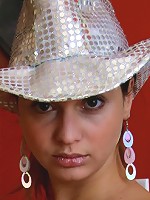 Abrianna looks so tasty topless and in a hat