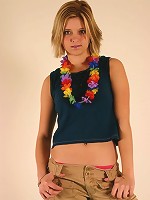 Amy strips to bra and panties