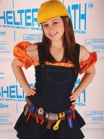 Gia Knight at a construction site stripping!