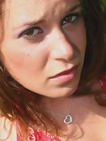 Jade on all fours in the forest