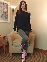 Josies tight teen ass and big pink slippers